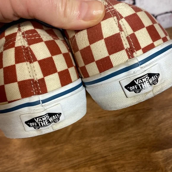Vans Blue and Red Checkered Sneakers - Picture 11 of 13